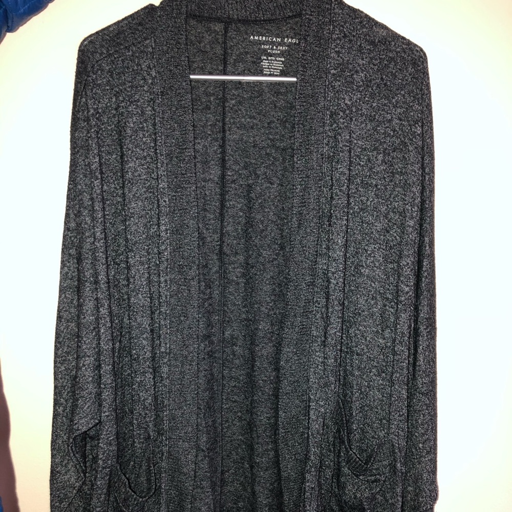 AE plush pocket cardigan